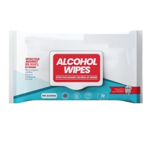 12 x 70% IPA Alcohol Wet wipes - 70 sheet packs