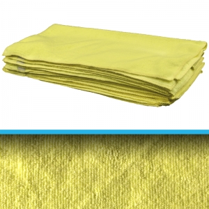 5 x 300 gram heavyweight microfibre cloth proshine 40x40cm - yellow