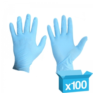 10 x Blue Nitrile powder free disposable gloves Extra-Large